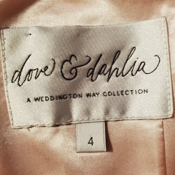 Dove & Dahlia Pink Chiffon Twist Front Dress sz 4 - Picture 6 of 13